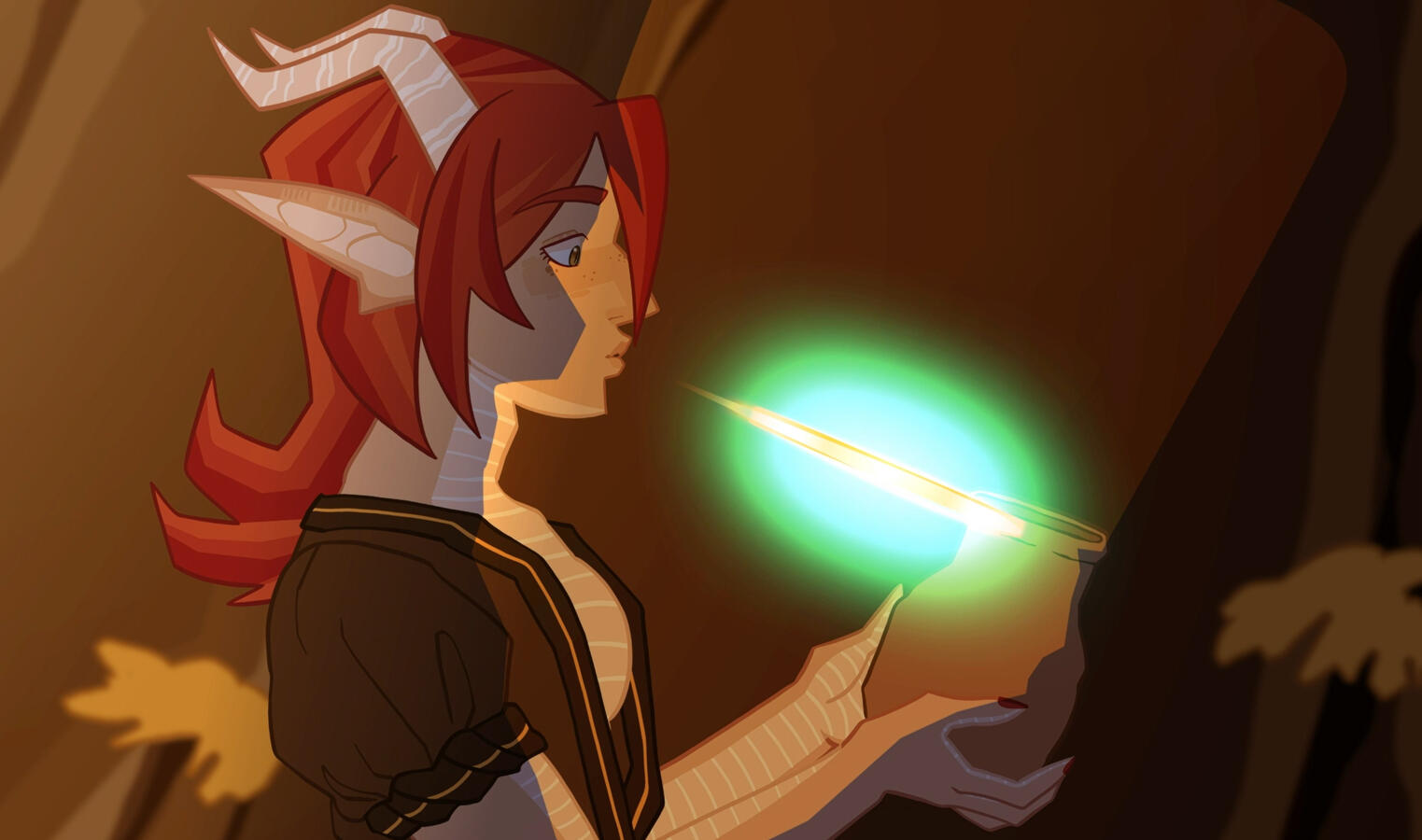 Finished frame of Sindyr Character Animation.