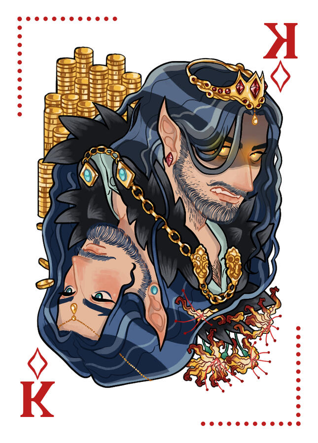 Playing card Illustration of Malron's early design.