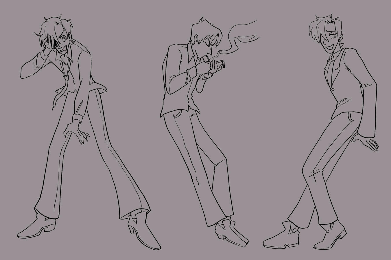 Character Pose Exploration of the Villain, Raoul.