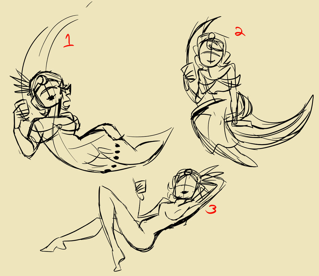 A choice in posing for client for finished book cover illustration. Client chose option three.