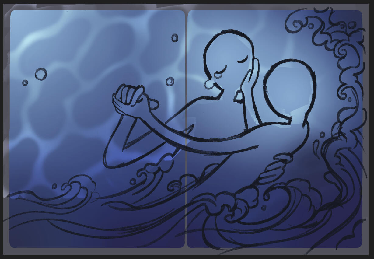 Concept Sketch colored in for clarity.