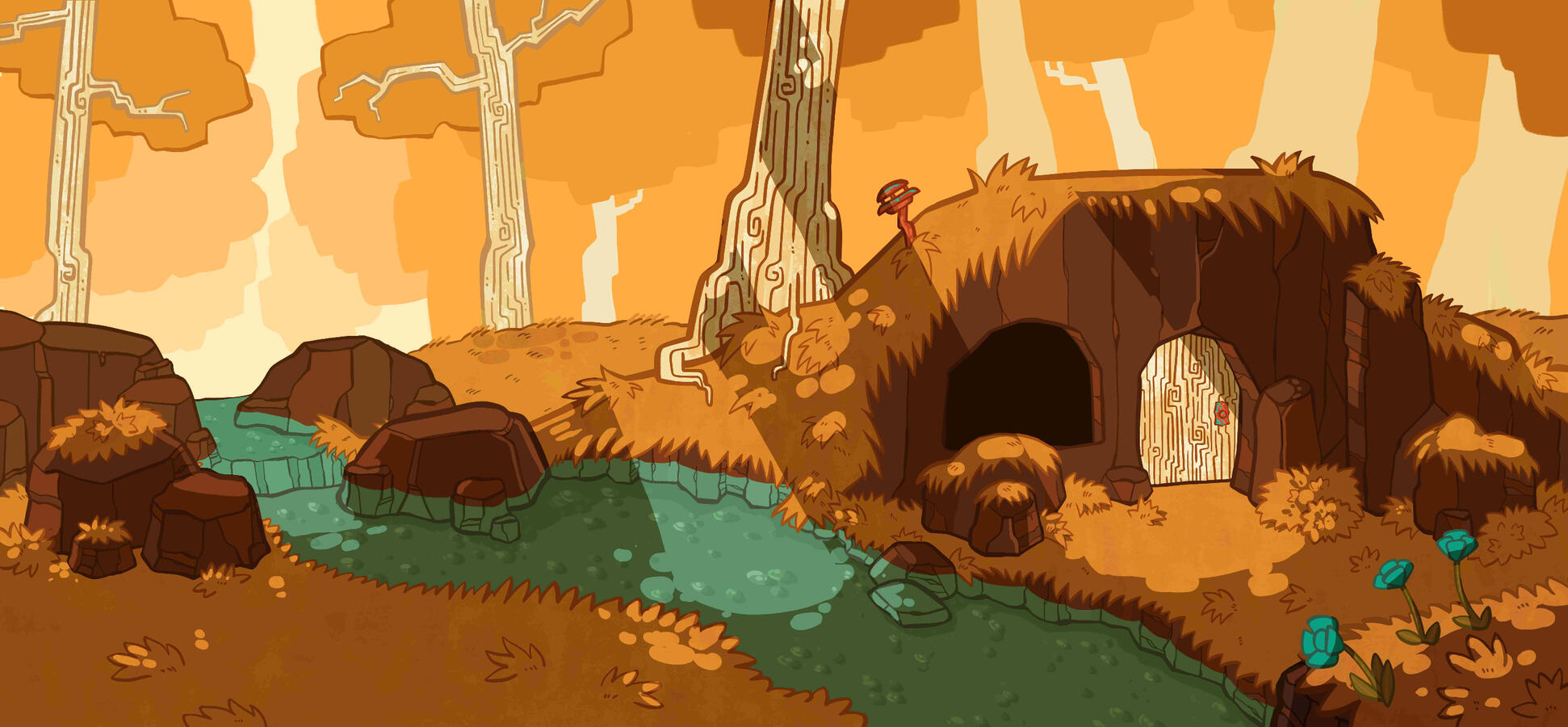 Background Illustration for my original work and Senior Thesis project, "Ostentātus". 2023.