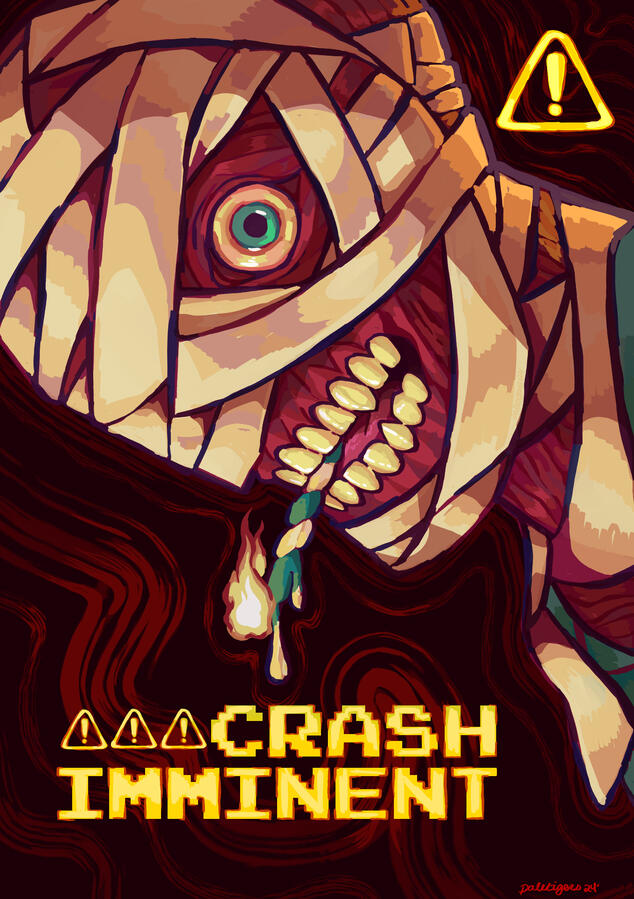 Fanart of Captain Curly from the video game &quot;Mouthwashing&quot;. 2024.